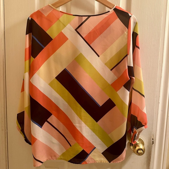 Marc Cain colour block summer blouse - size S - Picture 2 of 7